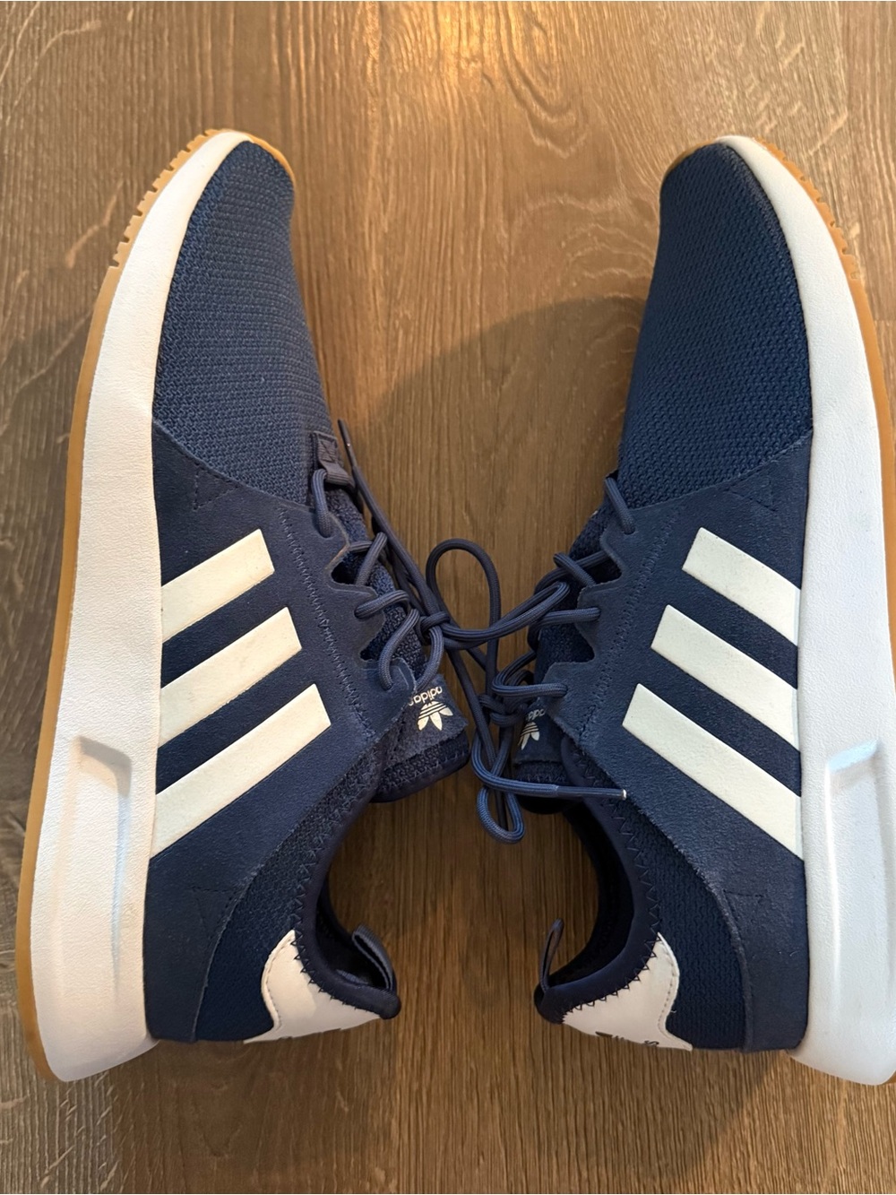 adidas Men's Navy and White Athletic Sneakers - Picture 5 of 8